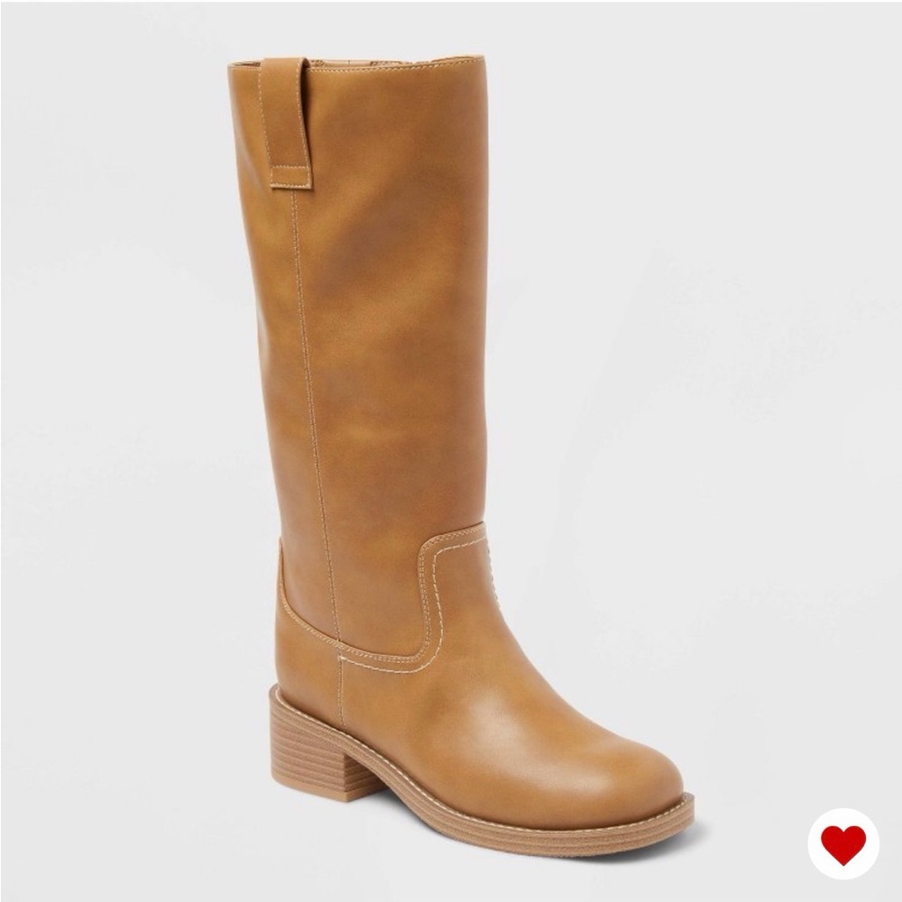 Universal Thread Tan Heeled Boot - image 1